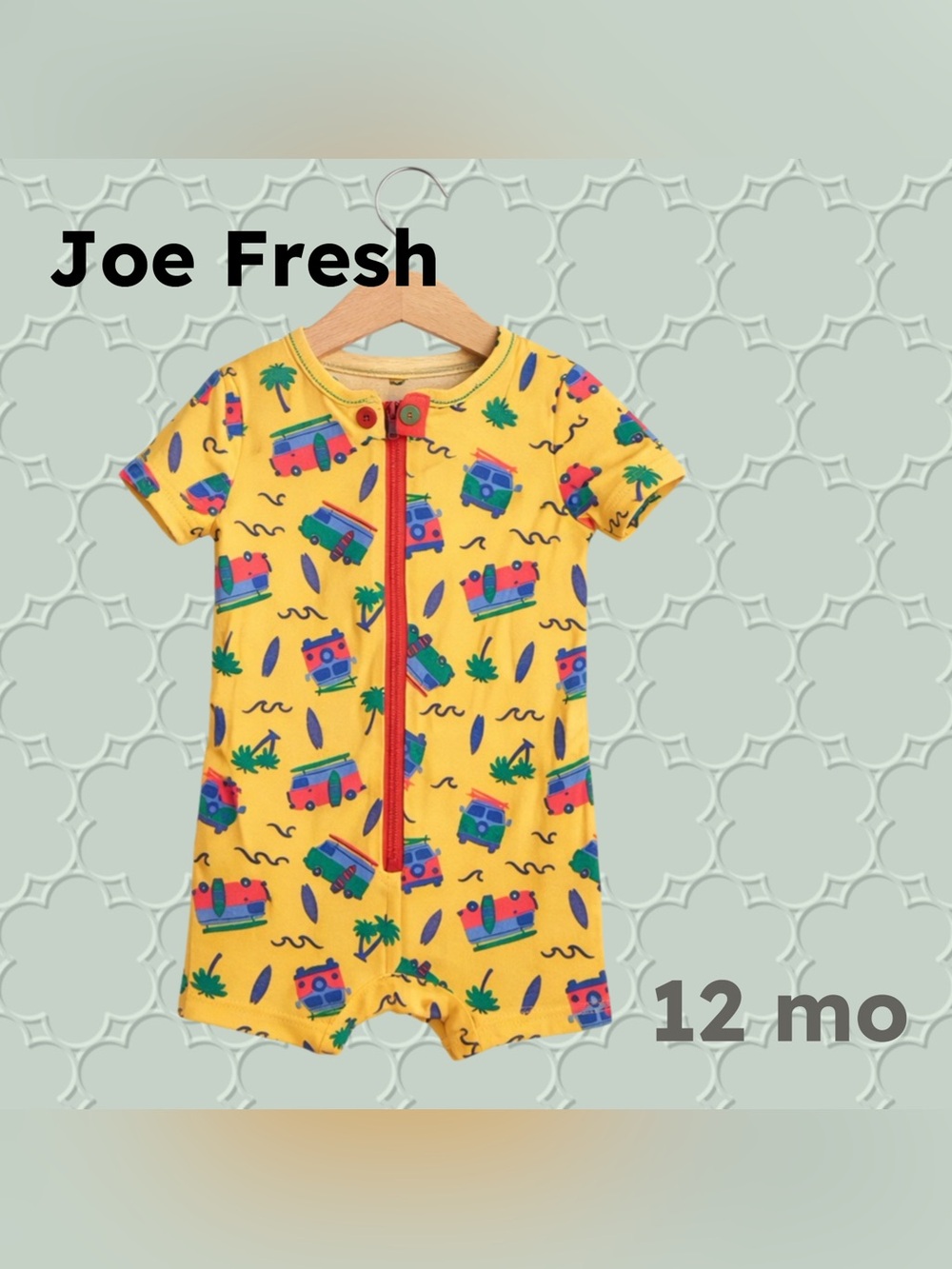 🇨🇦👍GUC JOE FRESH | 12m | Cozy Unisex Yellow Baby Summer Romper